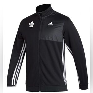 Adidas Toronto Maple Leafs Transitional - Full-Zip Track Jacket - Black Size SM